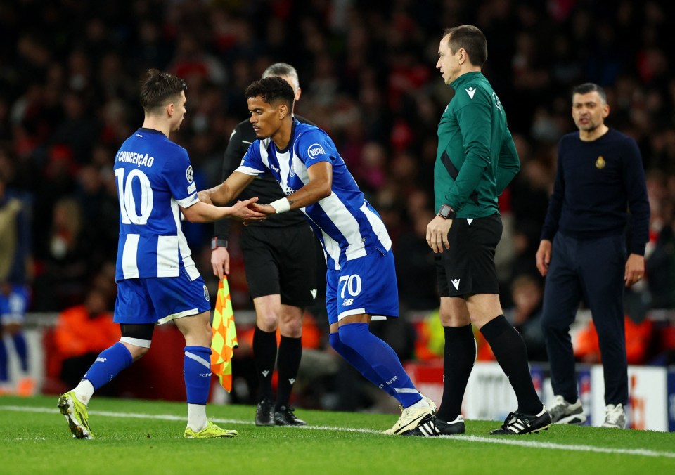 Francisco Conceicao blew kisses while being subbed off