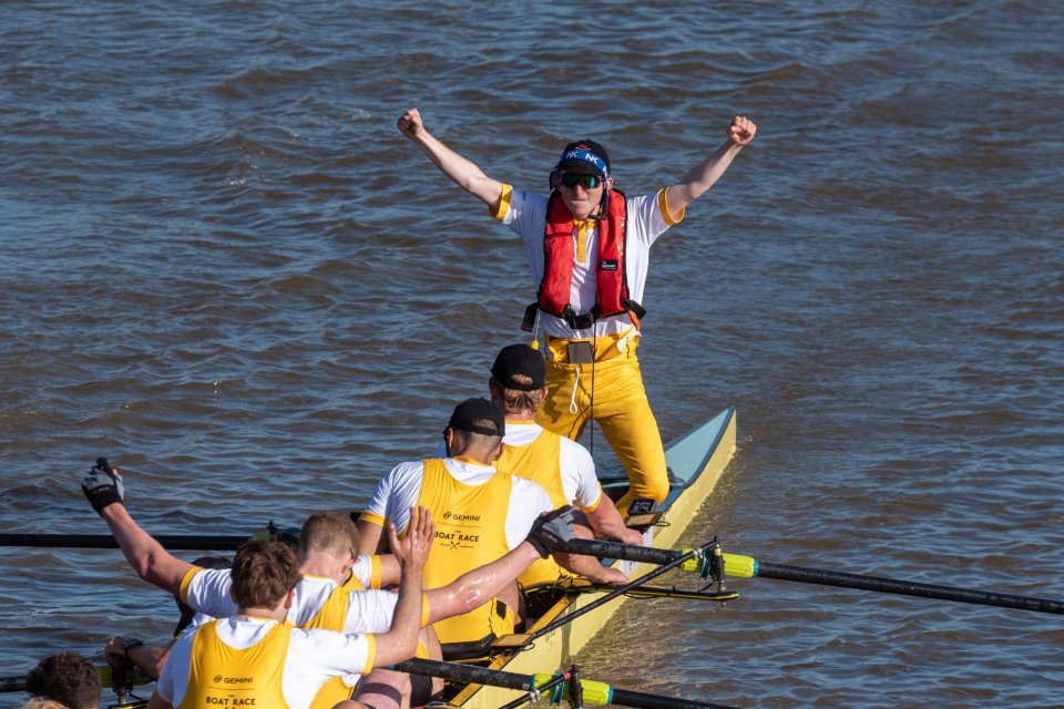 It came amid the show's de-brief of the Oxford and Cambridge Boat Race