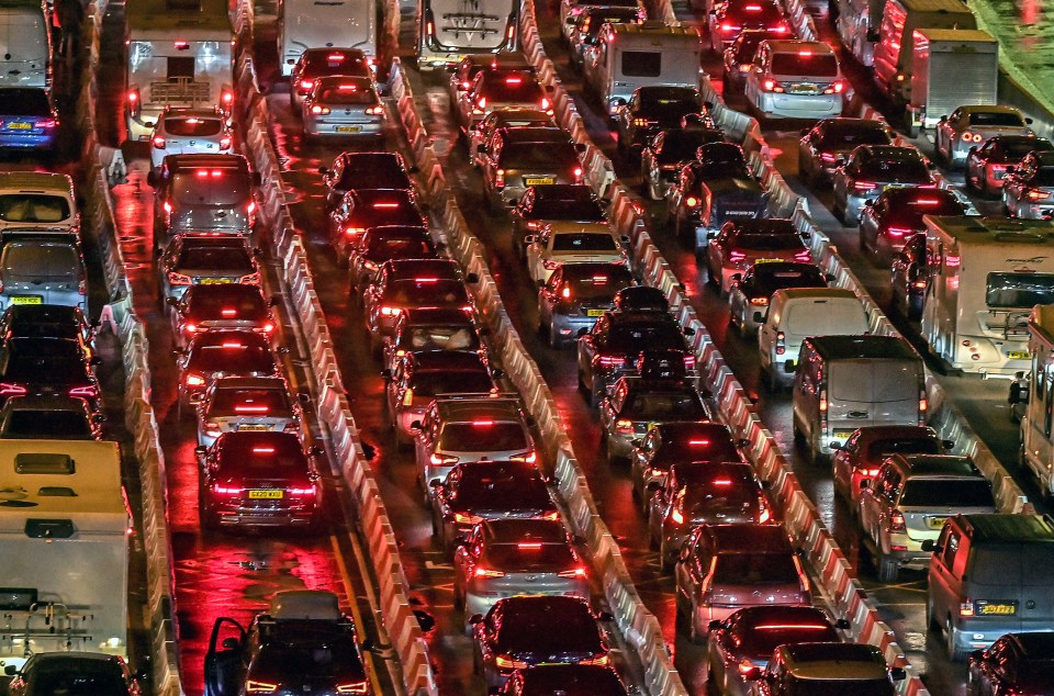 Traffic at the Port of Dover last night