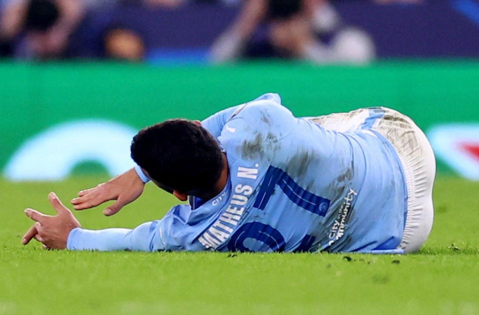 Matheus Nunes suffered a gruesome finger injury during the Champions League win over Copenhagen