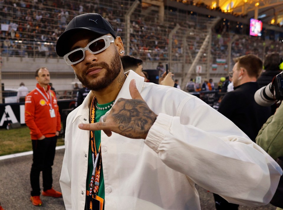 Neymar, 32, visited the F1 last weekend