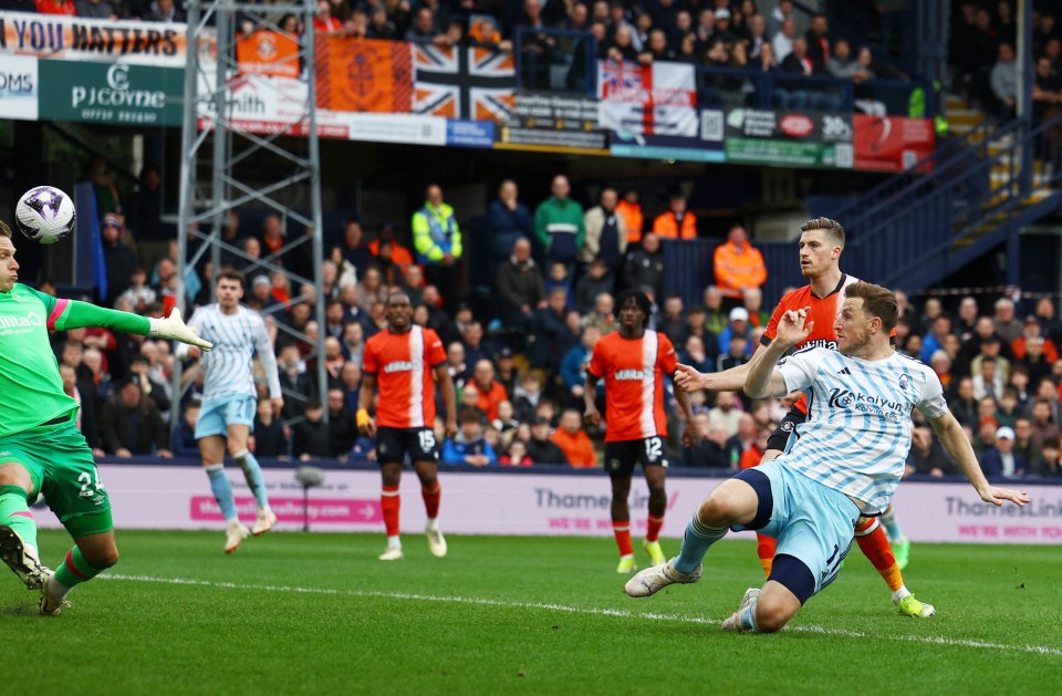 Wood gave Forest the lead after some great work from Morgan Gibbs-White