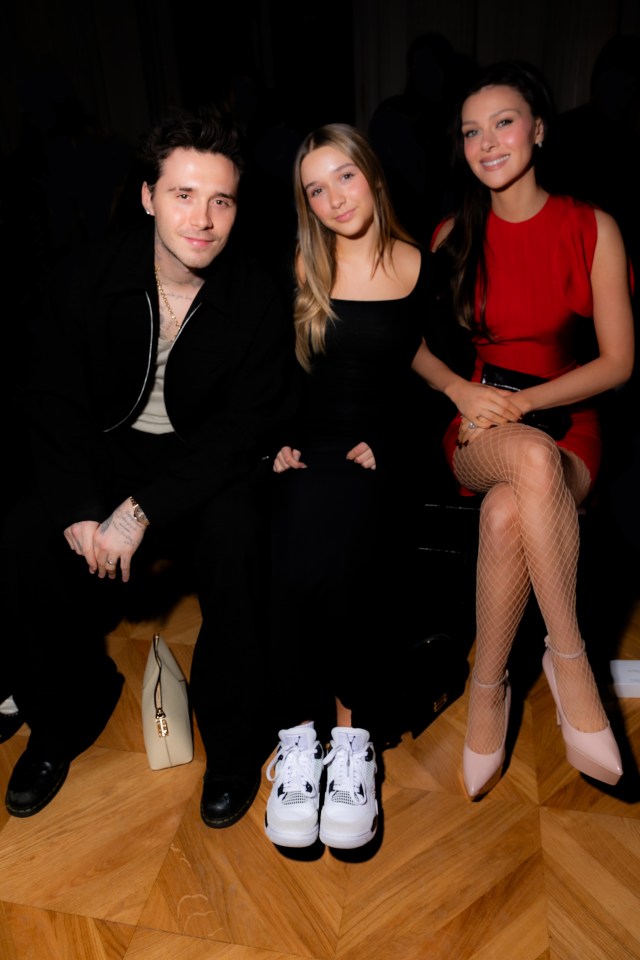 Brooklyn Beckham, Harper Beckham, and Nicola Peltz Beckham all attended