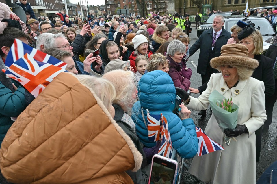 Charles and Queen Camilla will wave and greet a small crowd