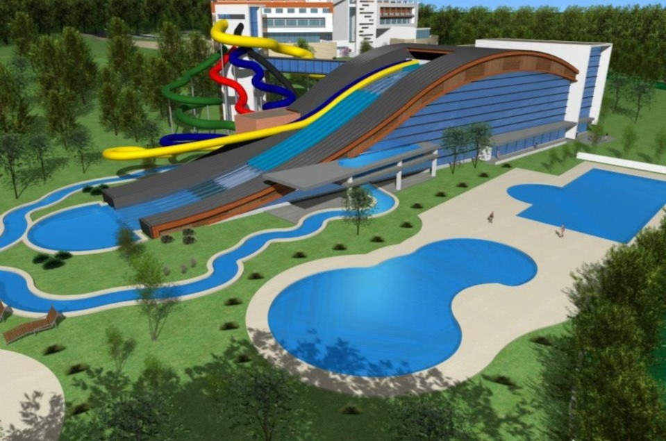 The waterpark is set to have huge slides, pools as well as playgrounds and bowling alleys