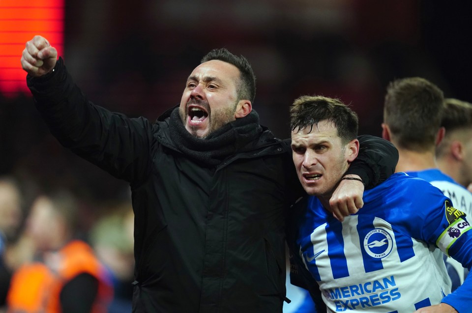 Brighton chief Roberto De Zerbi could replace the German at Anfield