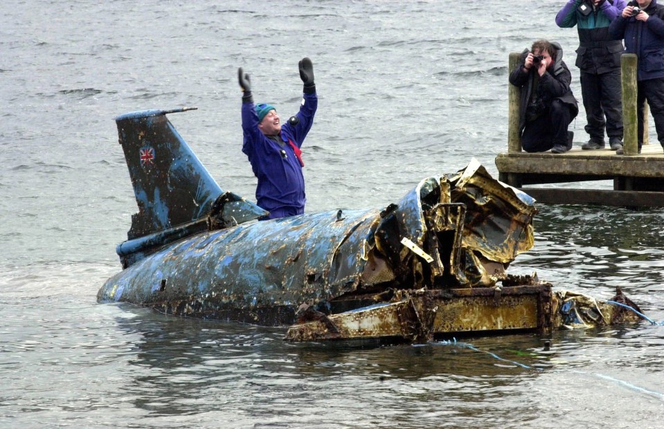 The remains of the hydroplane were recovered from Coniston in 2001