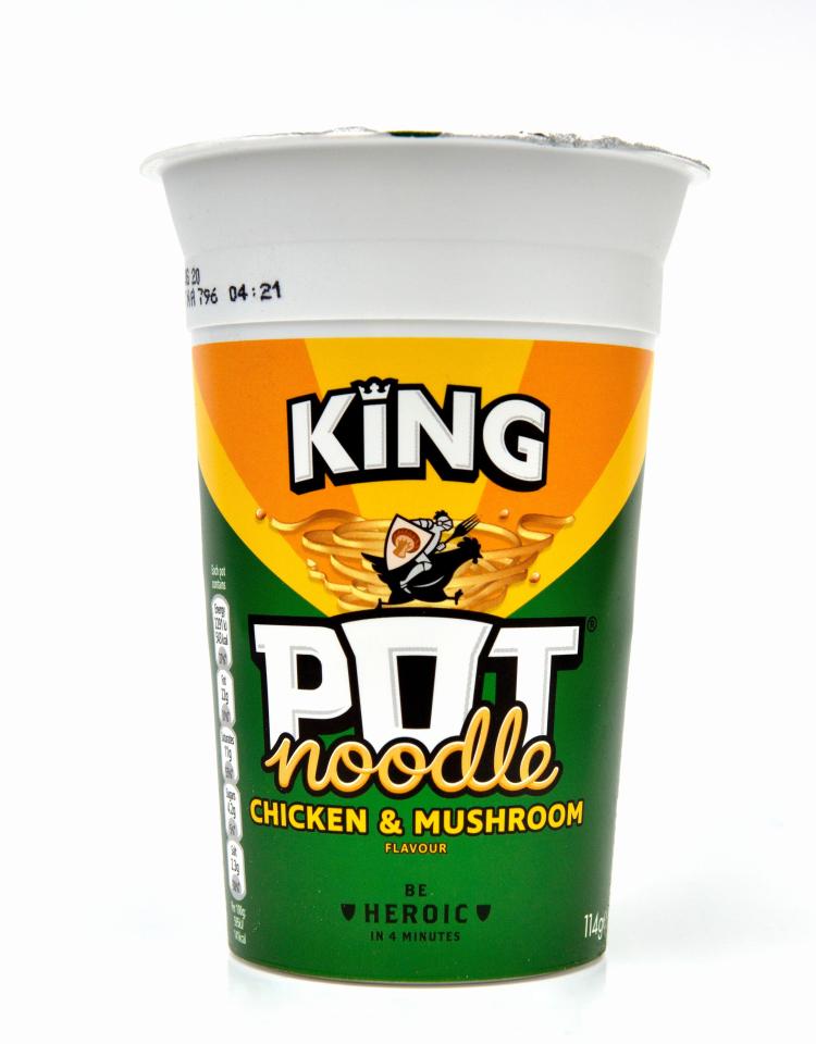 Pot noodles can be purchased for as little as 90p