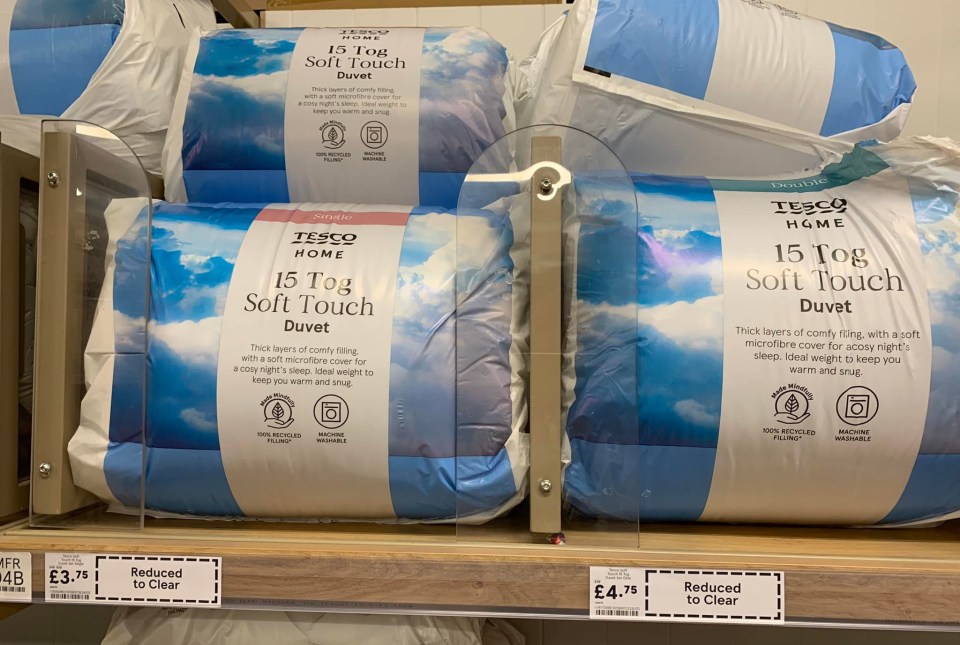 Shoppers are going wild over the discounted duvets in Tesco