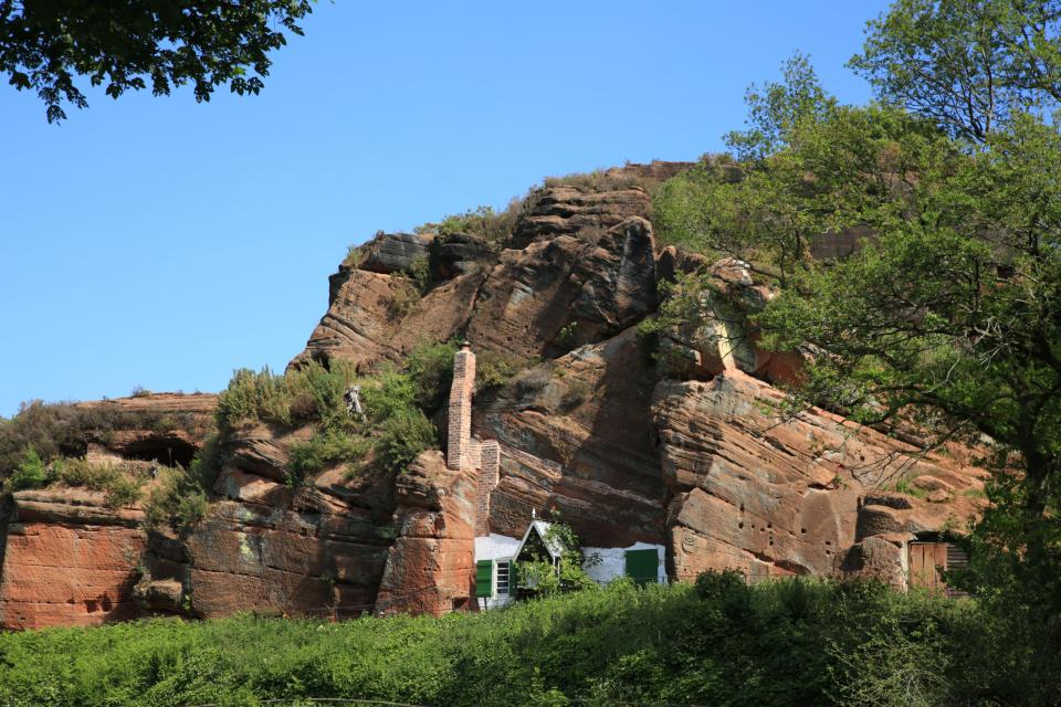 Kinver Edge is a high heath and woodland escarpment on the Staffordshire-Worcestershire border