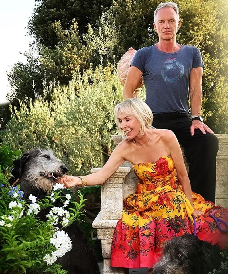 Sting and wife Trudy are set to enter one of their pups in this year's Crufts