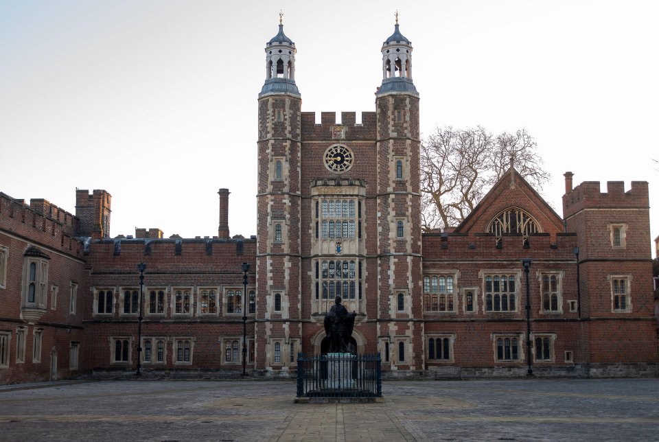 Pals were said to have watched on in horror. Pictured, Eton College