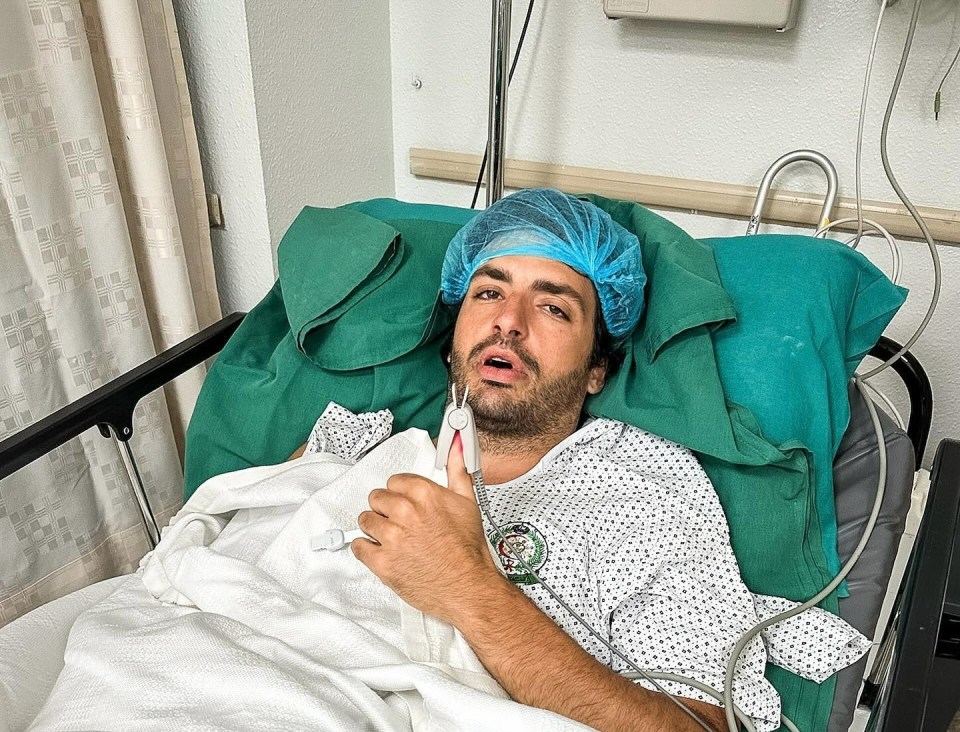 Ferrari's Spanish F1 driver Carlos Sainz raced just days after having his appendix out