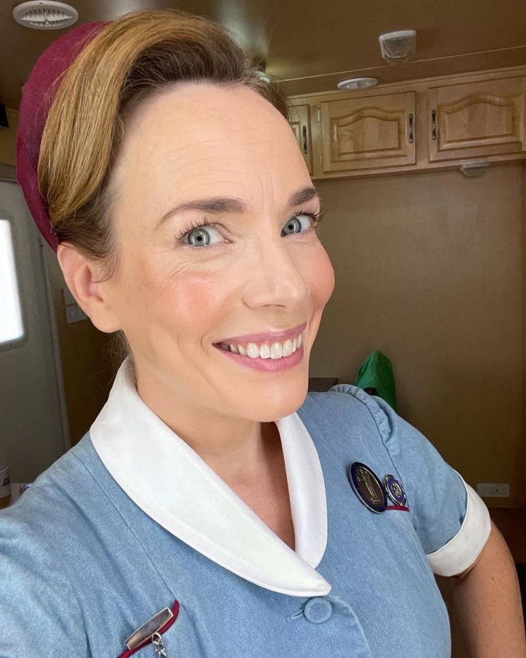 Laura shared a glam selfie in her nursing outfit announcing 'the last episode' of Call The Midwife series 13