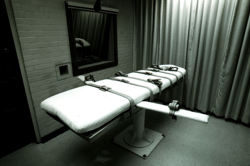 The execution chamber at Texas' death row in Huntsville