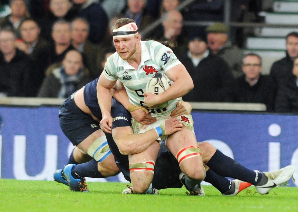 Nick Koster playing for Cambridge University against Oxford University