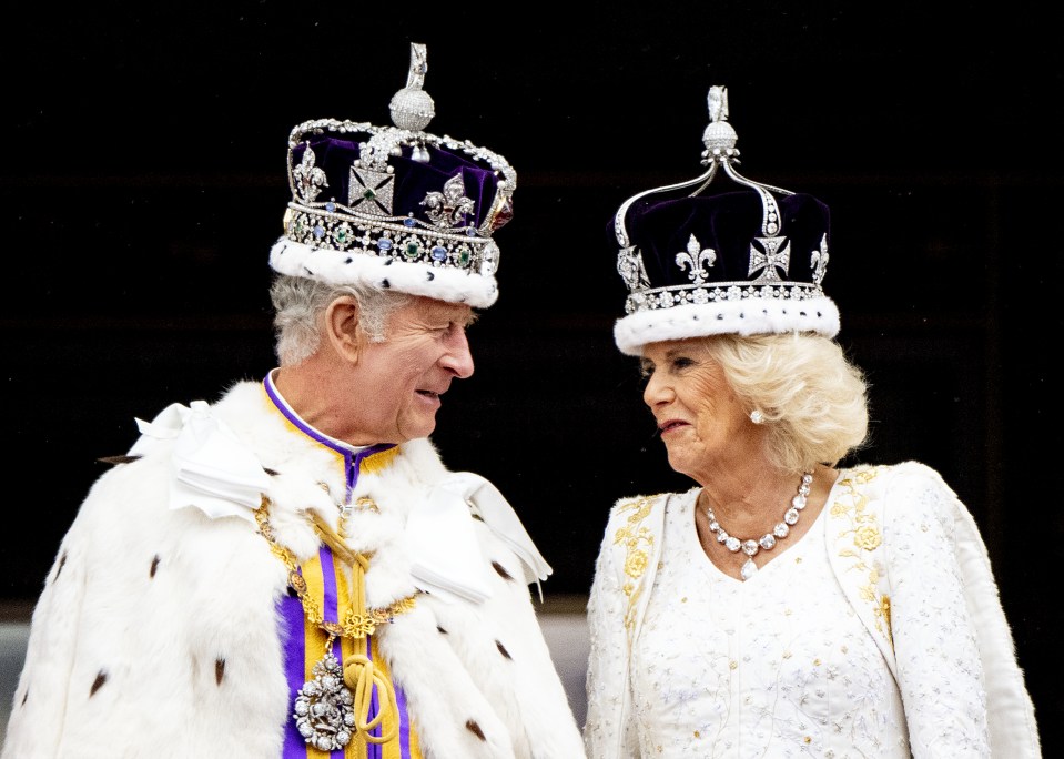  The Crown Jewels are a collection of the UK's most treasured goods - seen here worn by King Charles and Queen Camilla at the Coronation