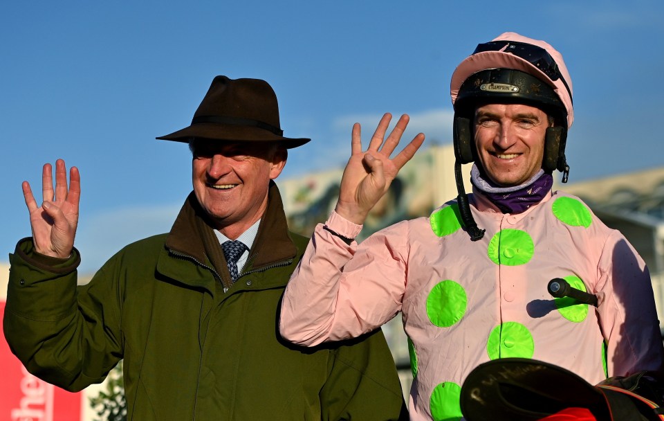 Patrick Mullins, right, is the son of all-conquering trainer Willie, left