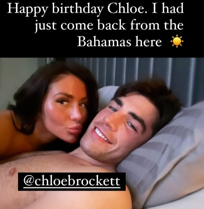 Jack Fincham wishes ex Chloe Brockett a Happy Birthday with topless bedroom snap