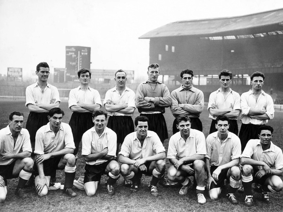 Baynham, fourth from top left, earned three England caps