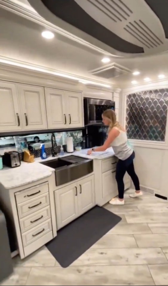 Figen says the kitchen is the favourite part of her motorhome