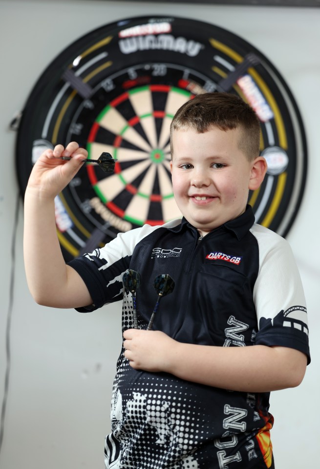 Kai Tiffen won his first adult darts tournament — at the age of eight