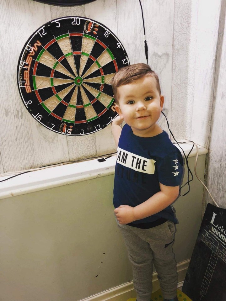 Mum Rachel said: 'When he was five, he scored his first on a full-height board. It was amazing to see how fast he was progressing'