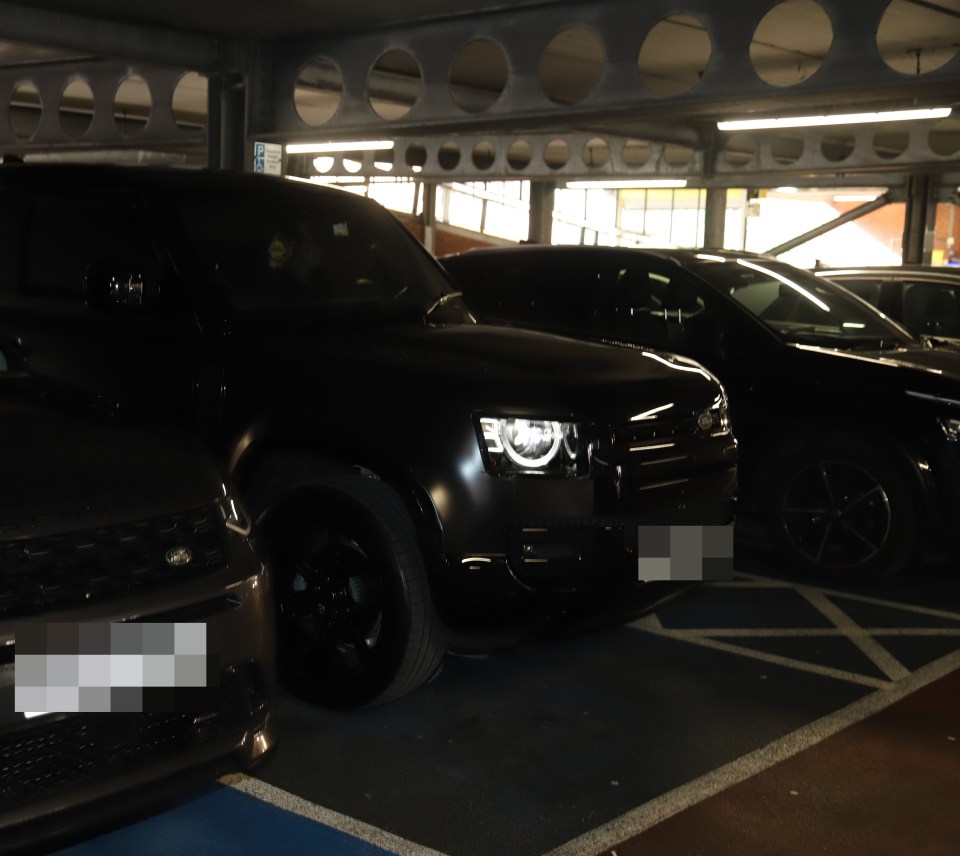 Later that day the footballer parked in another disabled bay in a multi-storey car park