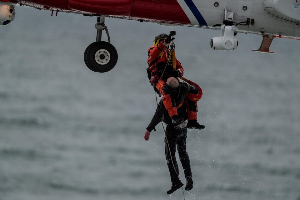 The man had been walking on a coastal path when he fell