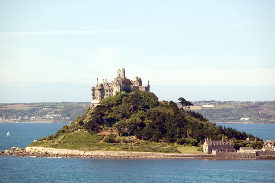 The toilet boasts a view of beautiful St Michael's Mount, a former Benedictine chapel