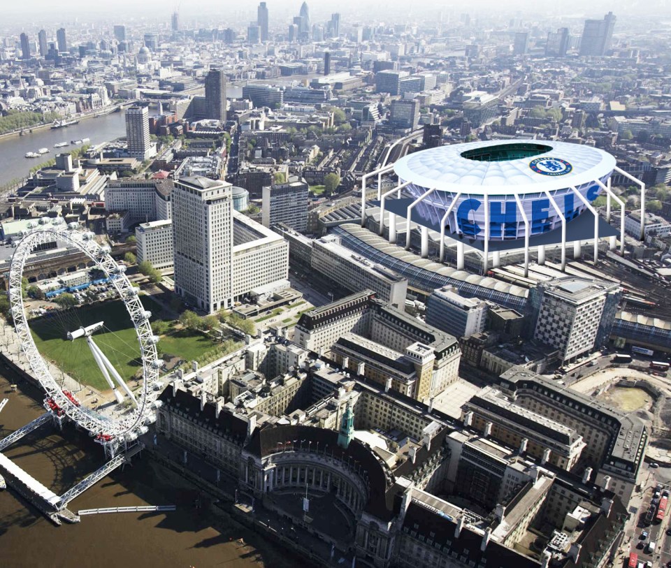 Chelsea's amazing plan for a futuristic stadium on top of Waterloo Station has been revealed