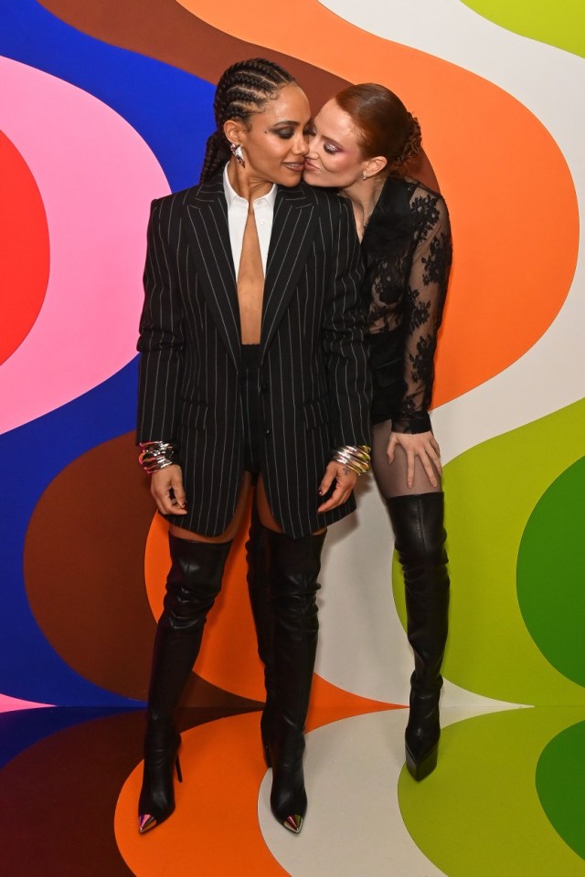 Alex Scott and Jess Glynne cuddled up at the Brit Awards after party in London last night