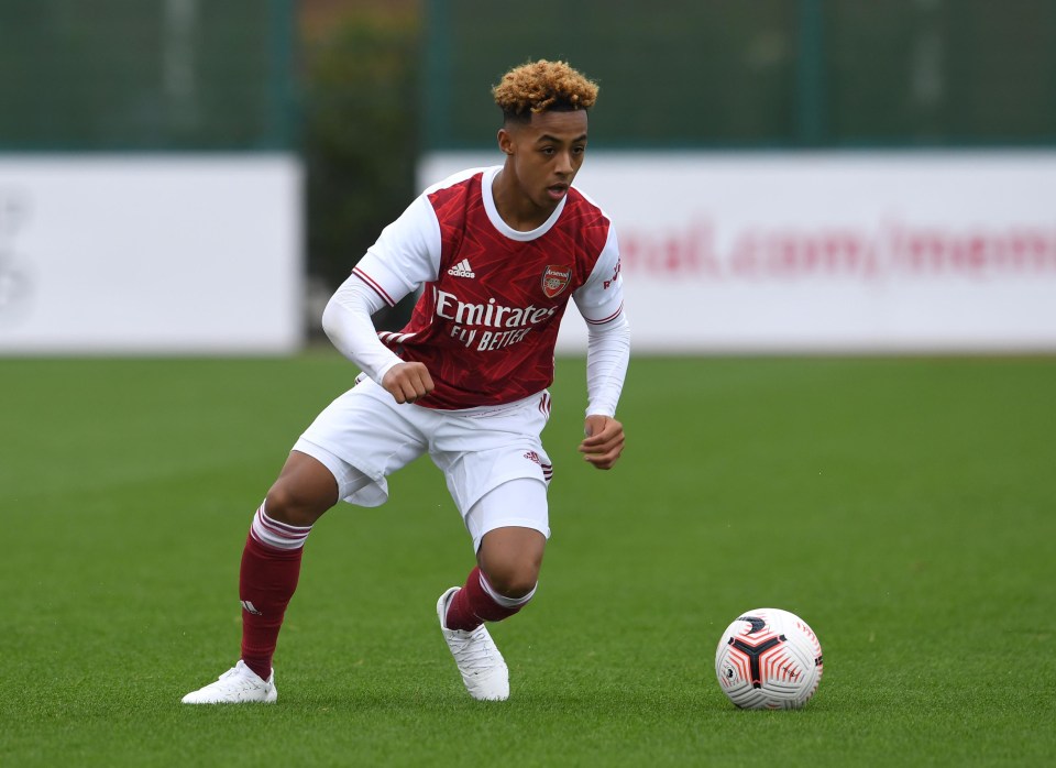 Omari Hutchinson during his time coming through the Arsenal academy