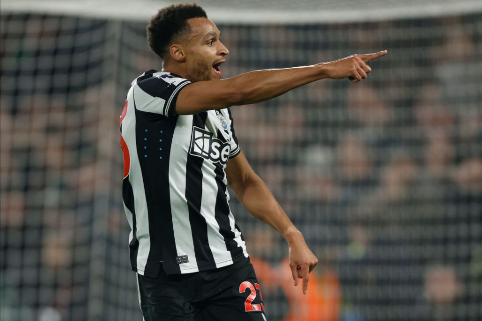 LONDON, ENGLAND - MARCH 11: Jacob Murphy of Newcastle United celebrates his goal during the Premier League match between Chelsea FC and Newcastle United at Stamford Bridge on March 11, 2024 in London, England. (Photo by Nigel French/Sportsphoto/Allstar via Getty Images)