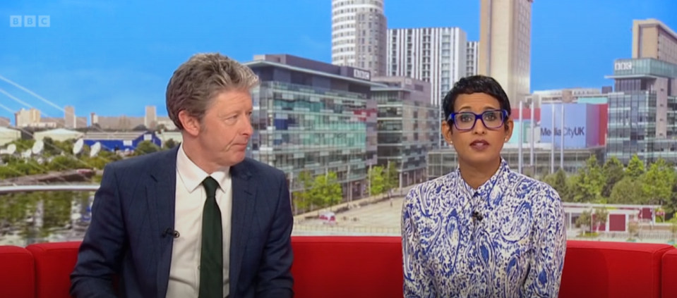 Naga Munchetty took a swipe at Matt Tebbutt today