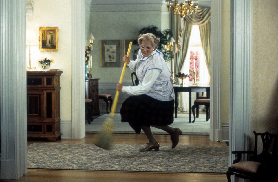 Mrs Doubtfire, starring Robin Williams, was released in 1993