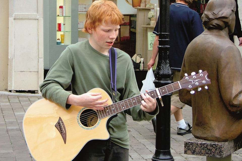 Ed Sheeran — at 14 busked near his uncle’s store on Shop Street