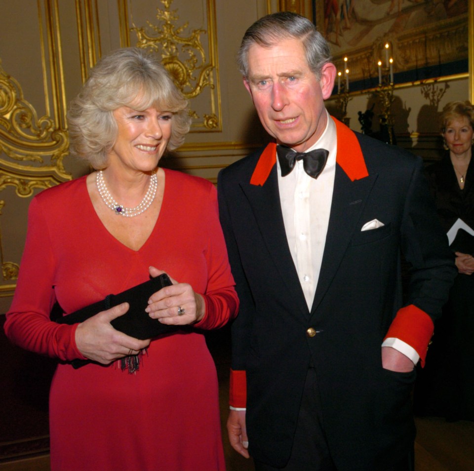 The engagement of Charles and Camilla at Windsor Castle in February 2005