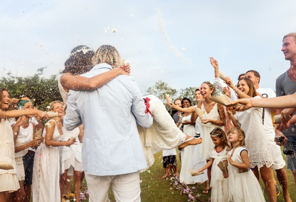 The groom's look wasn't exactly picture perfect like you'd expect