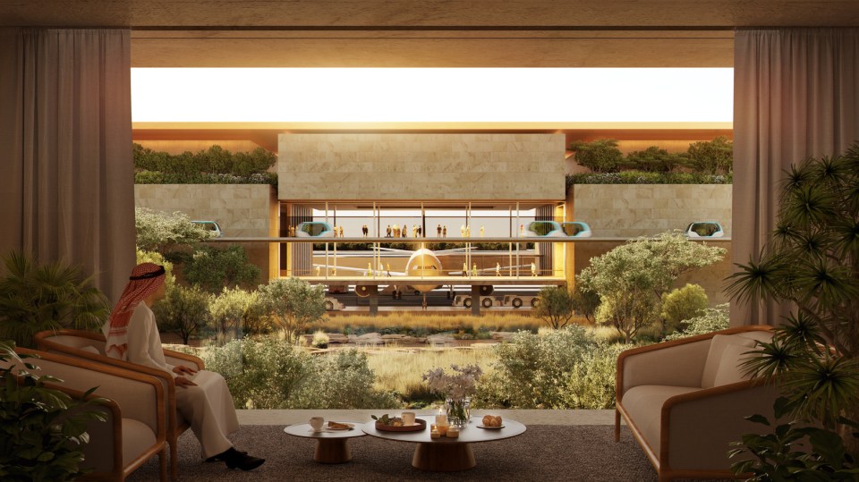 Other images reveal seating areas with views of the runways