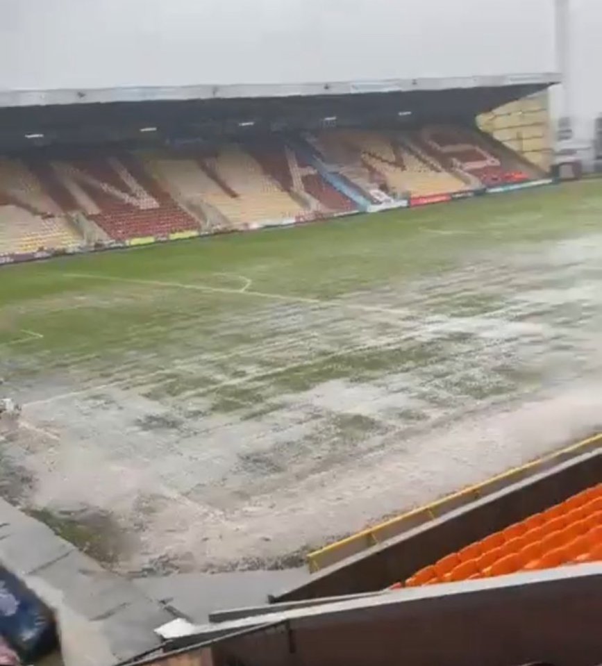 Bradford's pitch was deemed unplayable by officials