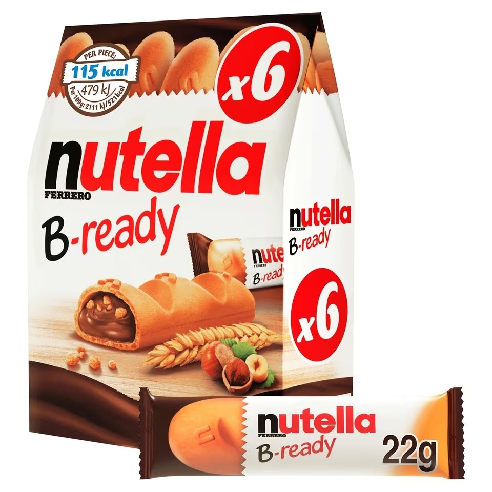 Save 60p on a pack of six Nutella B-Ready snack bars at Tesco