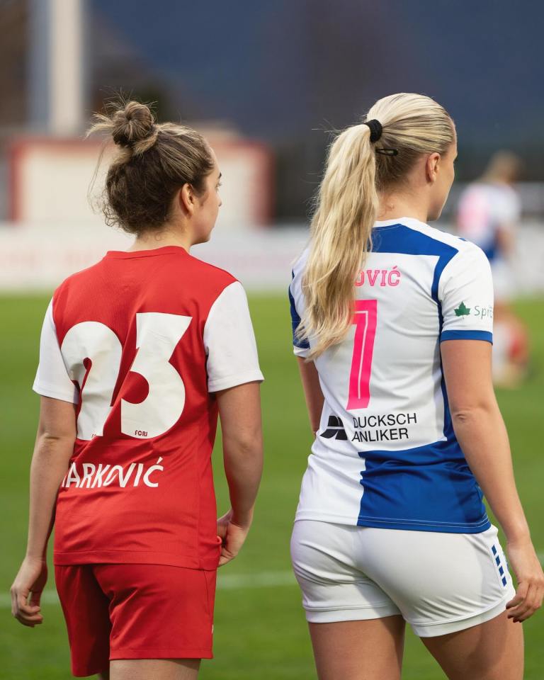 The Croatian lined-up against her sister Ktistina this weekend