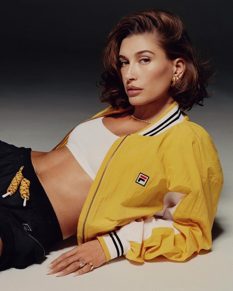 Hailey is the face of Italian label Fila