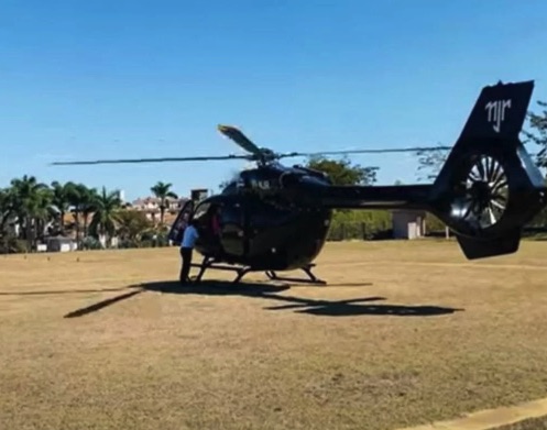 The Brazilian customised his chopper with his initials