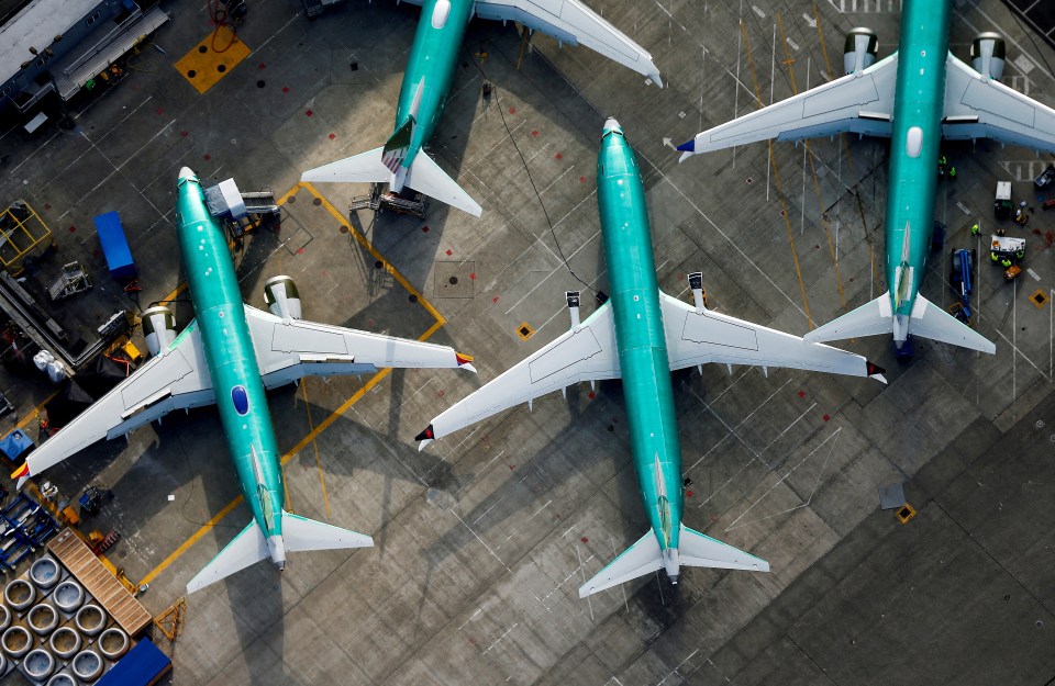 Boeing 737s at the Boeing factory in the United States