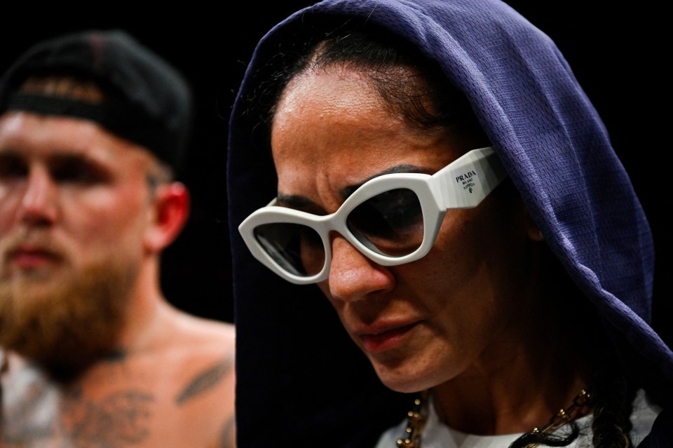 Boxing - Amanda Serrano v Nina Meinke - Coliseo de Puerto Rico, San Juan, Puerto Rico - March 2, 2024 Amanda Serrano reacts as her fight is cancelled REUTERS/Miguel Rodriguez