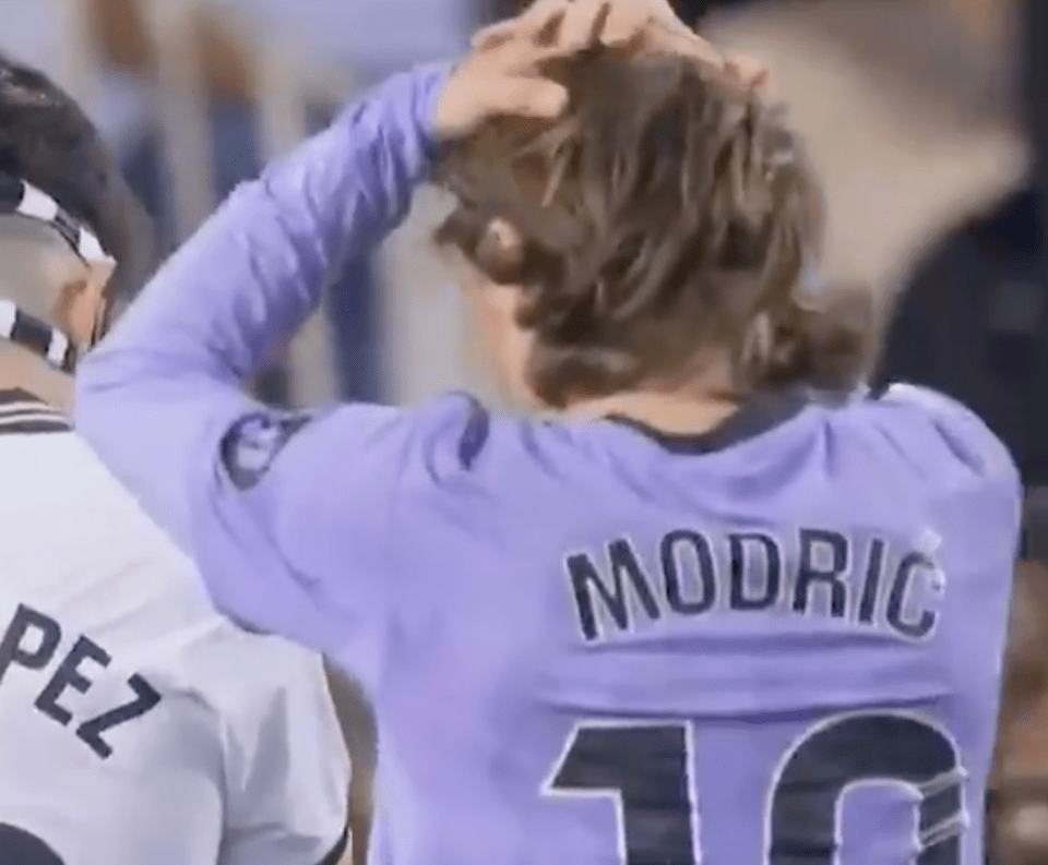 Luka Modric had his head in his hands