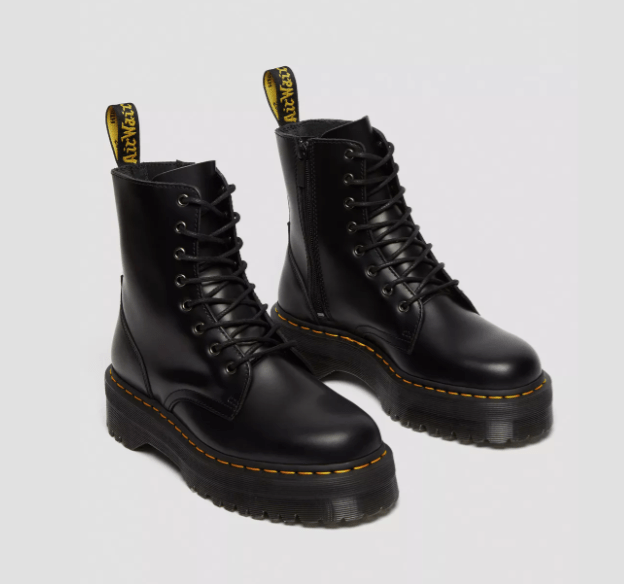 A chunky platform boot is the subtle difference between these and the 1460 style