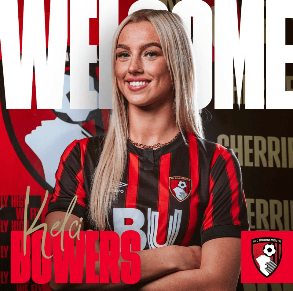 Blonde beauty Kelci-Rose has since signed on loan with AFC Bournemouth Women